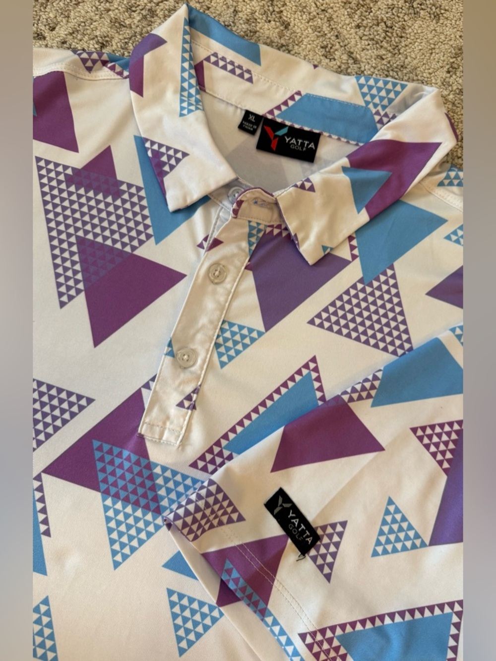 Yatta Golf Patterned Polo Sz XL